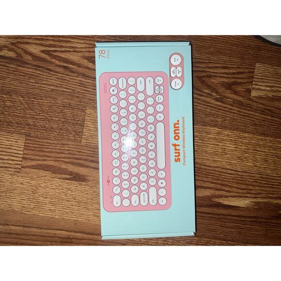 Pink Compact Wireless Keyboard, New In Opened Box, Surf Onn. USB Plug Connection - Picture 1 of 6